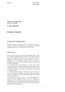 Hotade fiskarter - Riksdagens öppna data