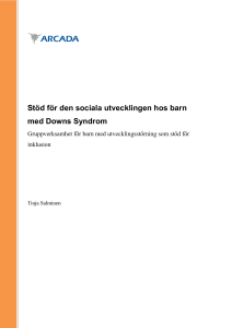 Stöd för den sociala utvecklingen hos barn med Downs Syndrom