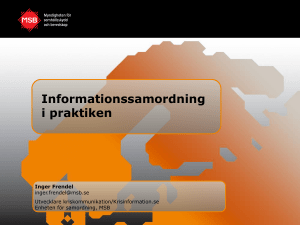 Informationssamordning i praktiken Frendel (ppt)