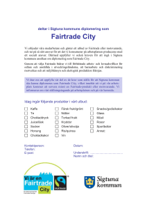Fairtrade City - kontrakt