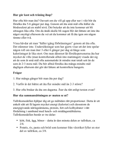Hur går kost och träning ihop?