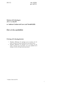 Det civila samhället - Riksdagens öppna data