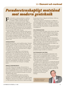 Pseudovetenskapligt motstånd mot modern genteknik