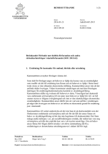 Finansdepartementet Betänkandet Förbudet mot dubbla förfaranden