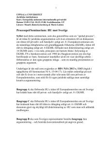 Processpel/Seminarium: HU mot Sverige