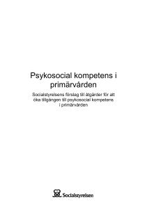 Psykosocial kompetens i primärvården