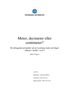 Meter, decimeter eller centimeter? - GUPEA