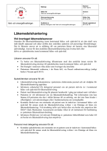 Riktlinje för läkemedelshantering