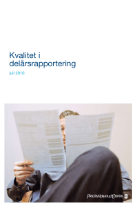 Kvalitet i delårsrapportering