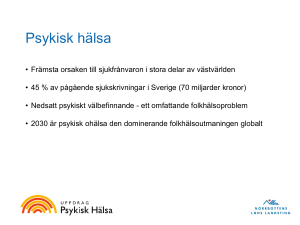Stöd till riktade insatser inom området psykisk hälsa 2017