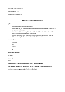 Planering i religionskunskap