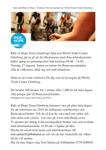 Spin WTC 27 Augusti - World Trade Center Göteborg