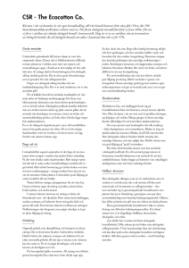 CSR - The Ecocotton Co.