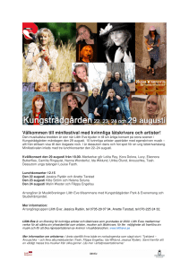 Välkommen till minifestival med kvinnliga låtskrivare och artister!