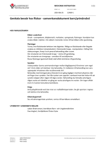 Genitala besvär hos flickor - samverkansdokument barn/primärvård