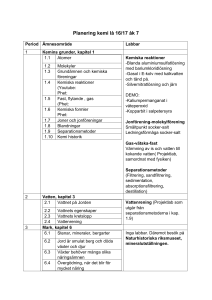 Planering kemi lå 16/17 åk 7