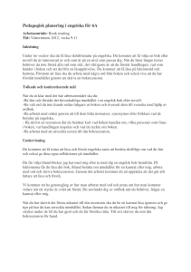 Pedagogisk planering i engelska för 6A