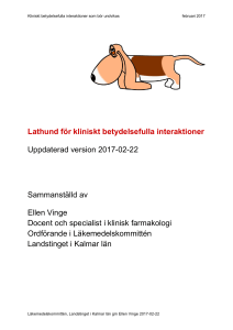 Lathund för kliniskt betydelsefulla interaktioner
