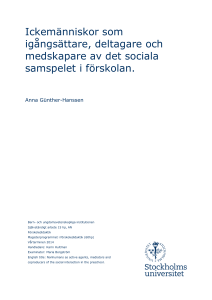 Ickemänniskor som igångsättare, deltagare och
