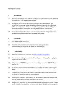PREPPED APP SVERIGE 1. Introduktion 1.1 Detta