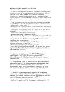 Kontrollskrivning i Termodynamik och elektroniska material