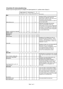 Checklista för behovsbedömning