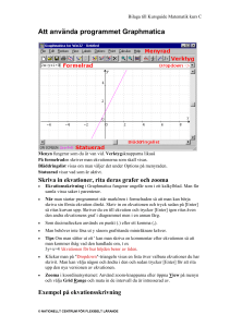 Att använda programmet Graphmatica