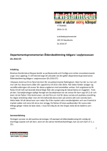 Departementspromemorian Åldersbedömning