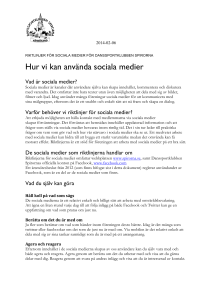 Riktlinjer för Sociala medier