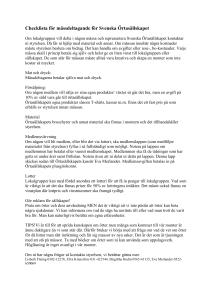 Checklista för mässdeltagande för Svenska Örtasällskapet