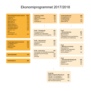Strukturbild Ekonomiprogrammet