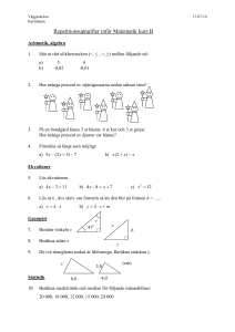 Matematik B-prov, sannolikhetslära, statistik och geometri, SMI2 98
