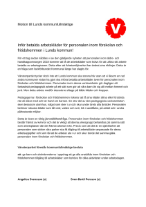 Betalda arbetskläder för personalen inom förskolan och fritidshemmen
