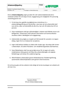 Arbetsmiljöpolicy