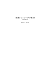HISTORISK TIDSKRIFT