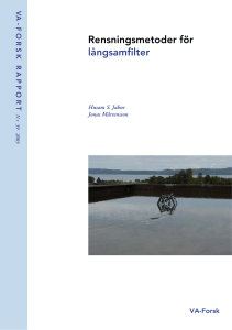 Rensningsmetoder för långsamfilter