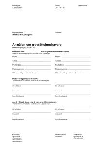 Anmälan om gravrättsinnehavare
