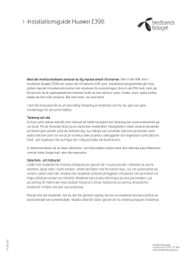 Installationsguide för Huawei E398