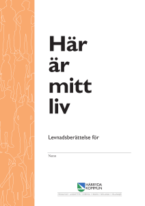 Levnadsberättelse för
