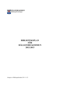 Innehållsförteckning - Biblioteksstatistik