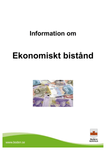 Broschyr - Ekonomiskt bistånd
