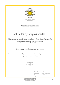 Sekt eller ny religiös rörelse?