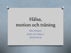 Motion och träning