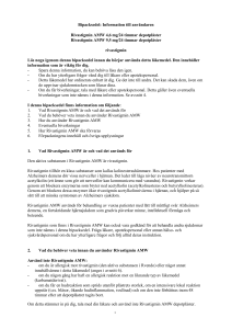 Bipacksedel: Information till användaren Rivastigmin AMW 4,6 mg