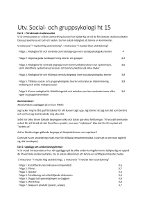Utv. Social- och gruppsykologi ht 15