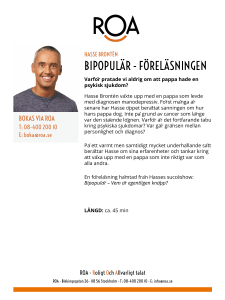 BIPOPULÄR - FÖRELÄSNINGEN