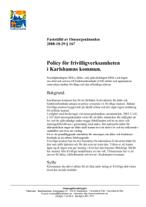 Policy för frivilligverksamhet