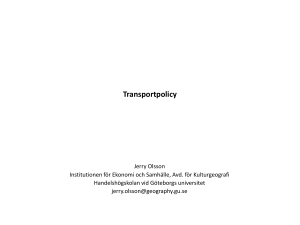 Transportpolicy - GUL - Göteborgs universitet