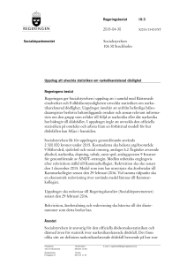 Uppdrag till Socialstyrelsen att utveckla statistiken