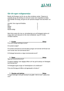 Gör din egen nulägesanalys Bedöm ditt företags nivå för de sju olika